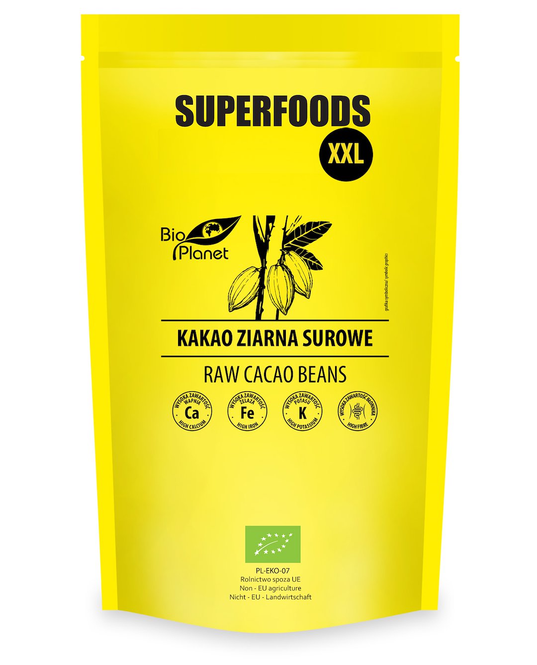 KAKAO ZIARNA SUROWE BIO 600 g - BIO PLANET SUPERFOODS - obrazek 2
