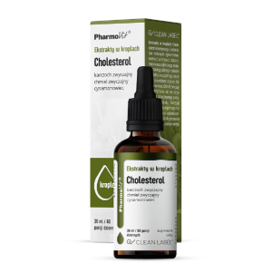 EKSTRAKTY W KROPLACH NA PRAWIDŁOWY POZIOM CHOLESTEROLU BEZGLUTENOWE 30 ml – PHARMOVIT (CLEAN LABEL)