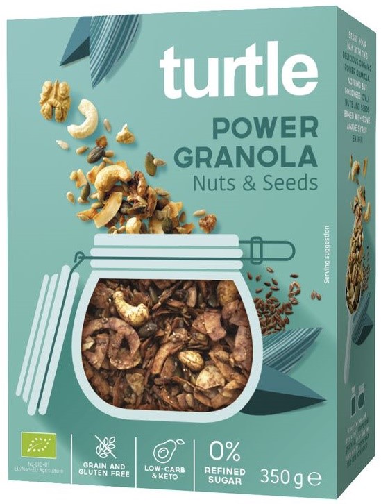 GRANOLA ORZECHY - NASIONA BEZGLUTENOWA BIO 350 g - TURTLE - obrazek 2