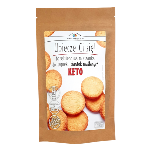 MIESZANKA DO WYPIEKU CIASTEK MAŚLANYCH BEZ DODATKU CUKRÓW BEZGLUTENOWA KETO 365 g – PIĘĆ PRZEMIAN