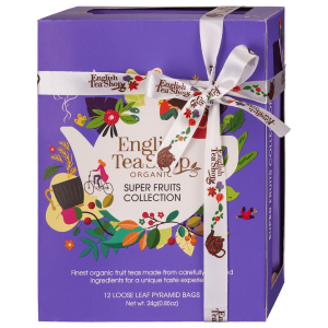 KOLEKCJA HERBATEK OWOCOWYCH BIO PIRAMIDKI (SUPER FRUITS – 6 SMAKÓW) (12 x 2 g) 24 g – ENGLISH TEA SHOP ORGANIC