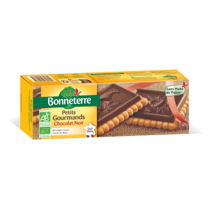 HERBATNIKI Z CZEKOLADĄ GORZKĄ BIO 150 g – BONNETERRE