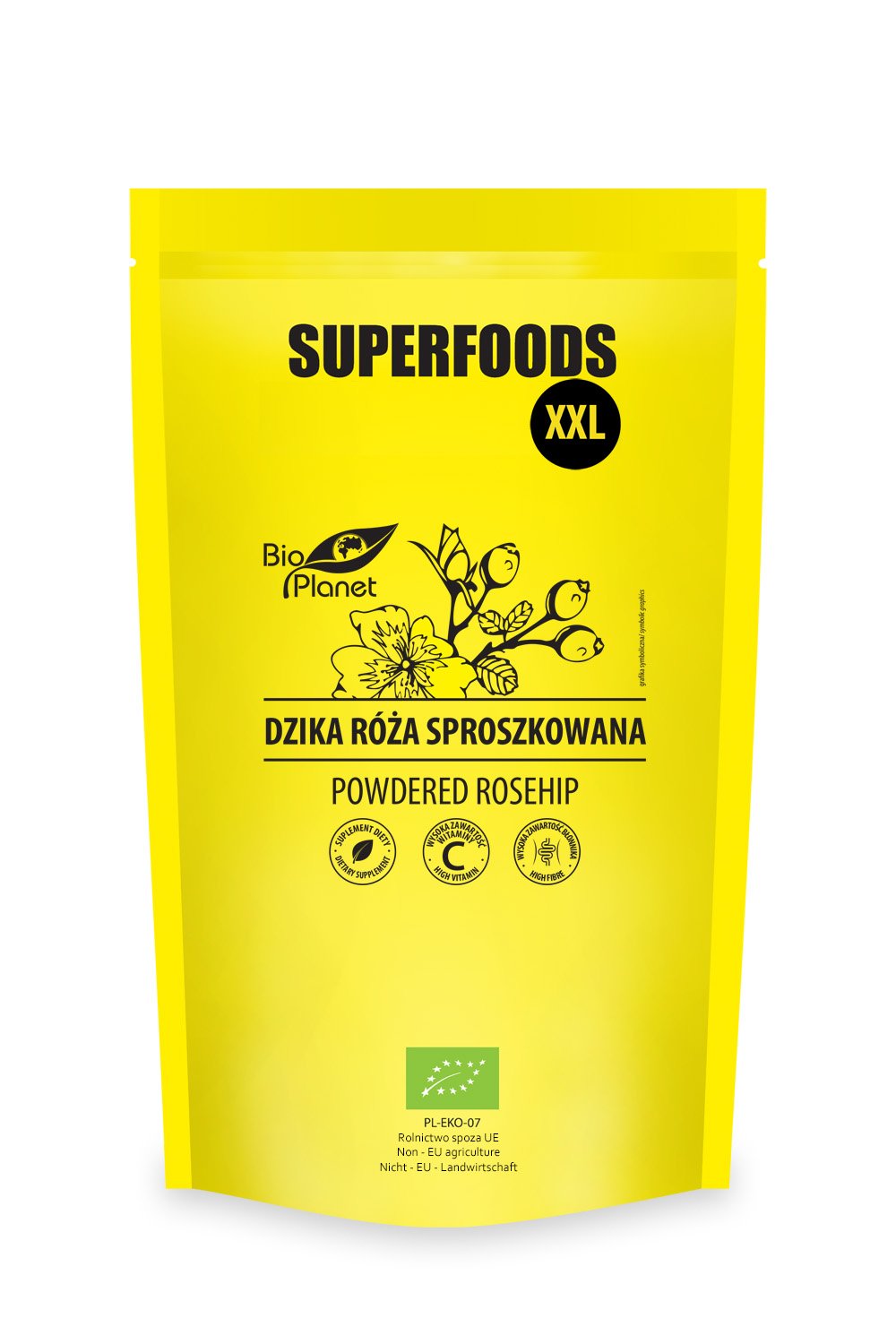 DZIKA RÓŻA SPROSZKOWANA BIO 500 g - BIO PLANET SUPERFOODS - obrazek 2