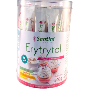 ERYTRYTOL W SASZETKACH BEZGLUTENOWY (40 x 5 g) 200 g – SANTINI