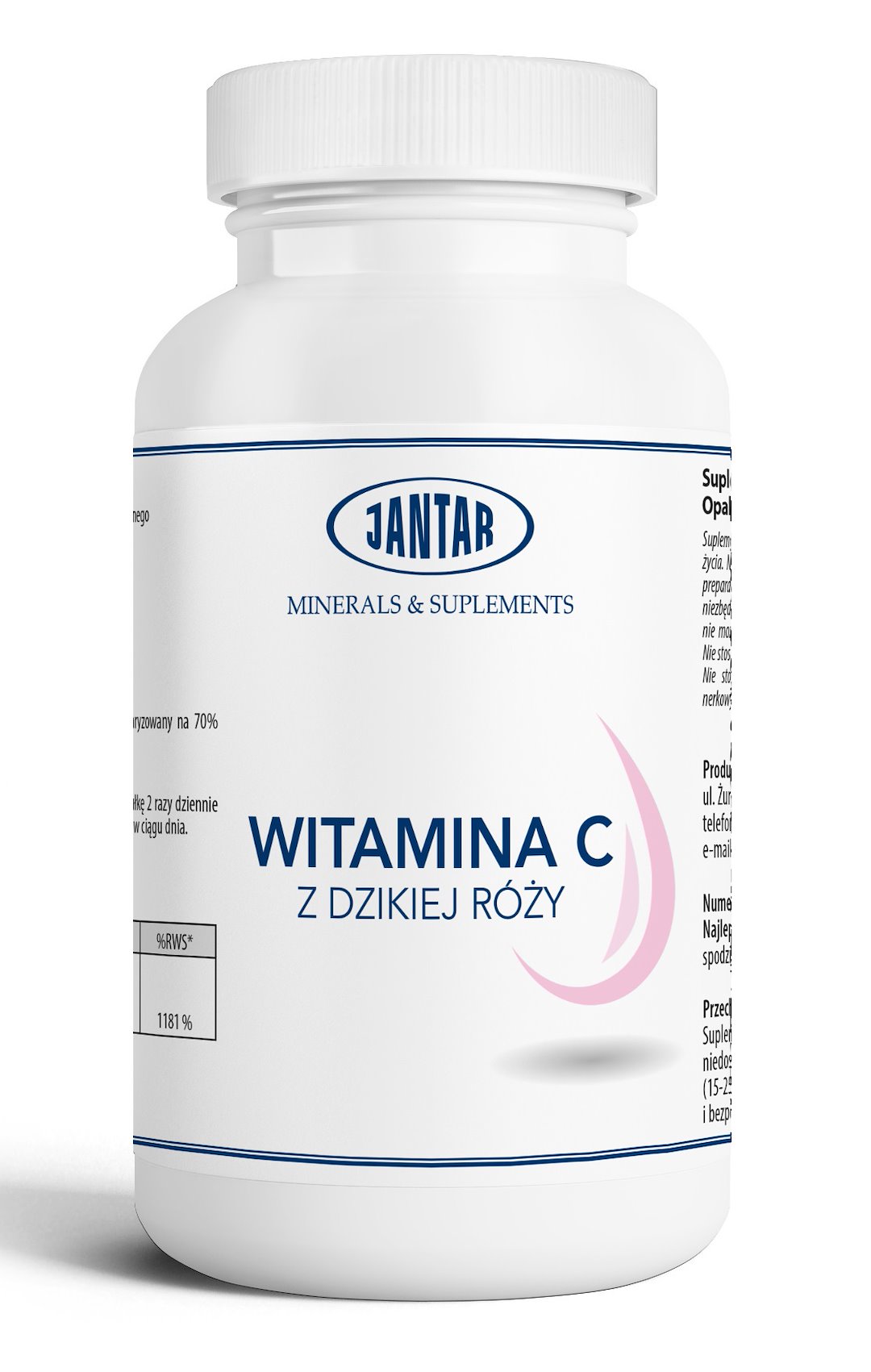 WITAMINA C Z DZIKIEJ RÓŻY (945 mg) 100 KAPSUŁEK - JANTAR - obrazek 2