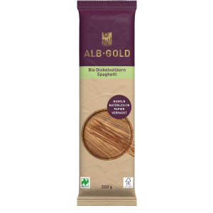 MAKARON (ORKISZOWY RAZOWY) SPAGHETTI BIO 500 g – ALB-GOLD