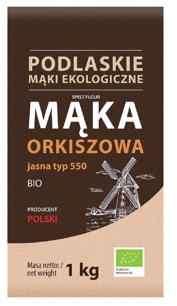 MĄKA ORKISZOWA JASNA TYP 550 BIO 1 kg - BIO LIFE (MĄKI PODLASKIE) - obrazek 2