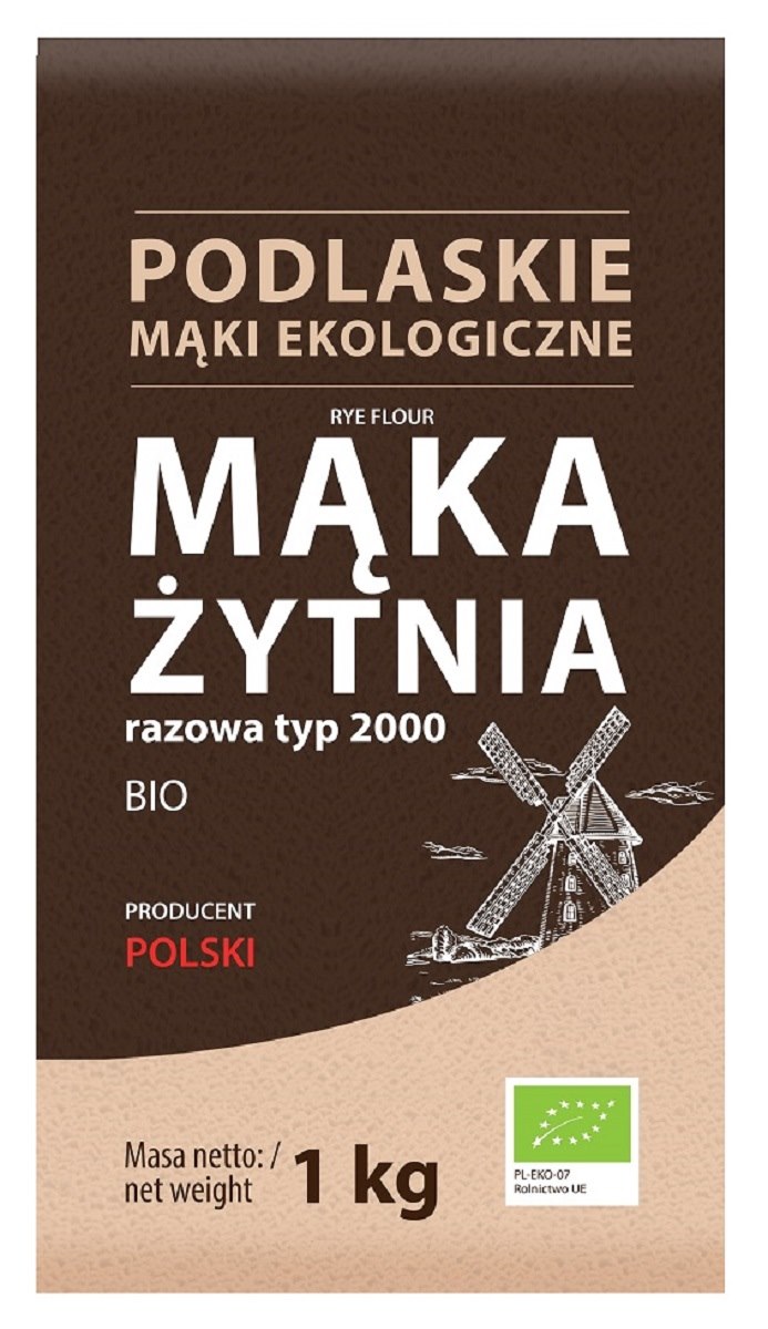 MĄKA ŻYTNIA RAZOWA TYP 2000 BIO 1 kg - BIO LIFE (MĄKI PODLASKIE) - obrazek 2