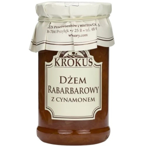 DŻEM RABARBAROWY Z CYNAMONEM O OBNIŻONEJ ZAWARTOŚCI CUKRU BEZGLUTENOWY 235 g – KROKUS