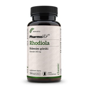 RHODIOLA – RÓŻENIEC GÓRSKI EKSTRAKT (140 mg) BEZGLUTENOWY 90 KAPSUŁEK – PHARMOVIT (CLASSIC)