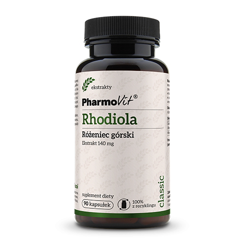 RHODIOLA - RÓŻENIEC GÓRSKI EKSTRAKT (140 mg) BEZGLUTENOWY 90 KAPSUŁEK - PHARMOVIT (CLASSIC) - obrazek 2