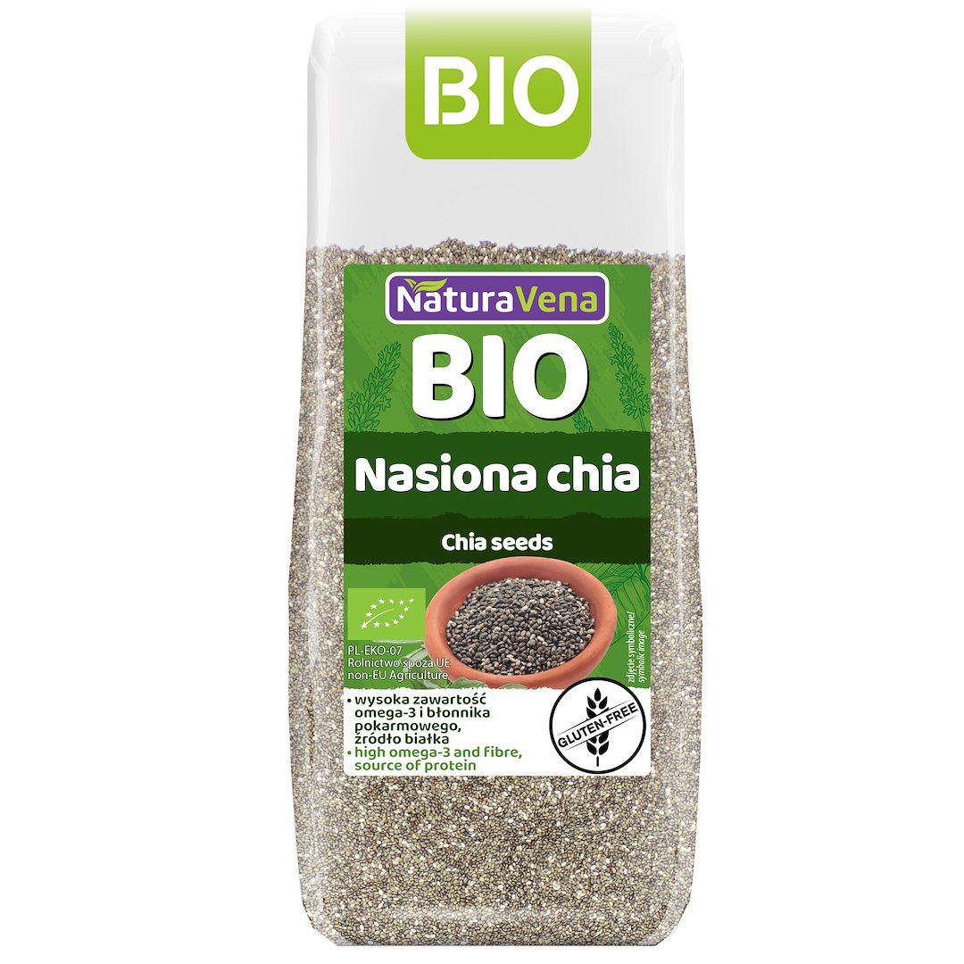 CHIA NASIONA BEZGLUTENOWE BIO 200 g - NATURAVENA - obrazek 2