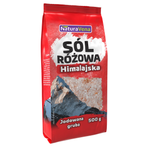 SÓL HIMALAJSKA RÓŻOWA GRUBO MIELONA JODOWANA 500 g – NATURAVENA