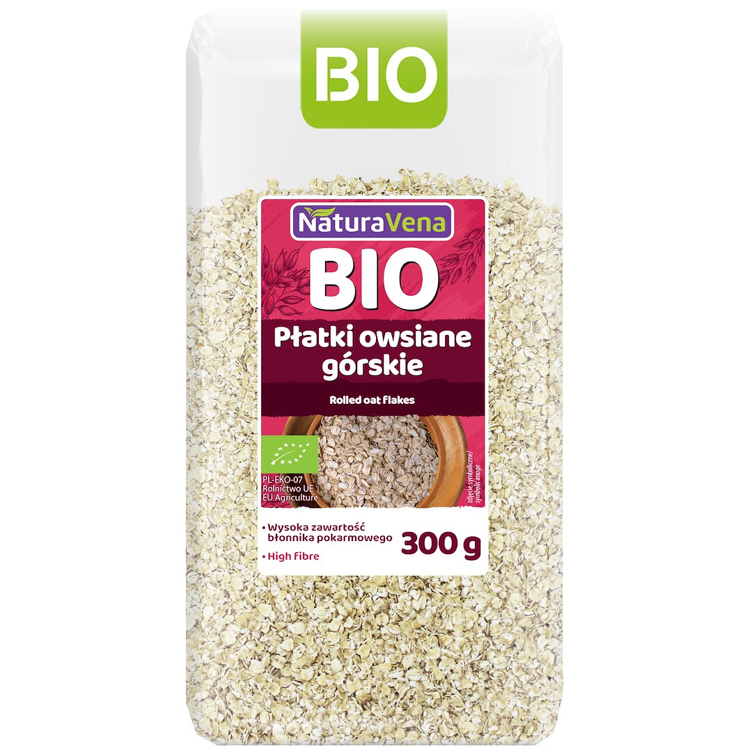 PŁATKI OWSIANE GÓRSKIE BIO 300 g - NATURAVENA - obrazek 2