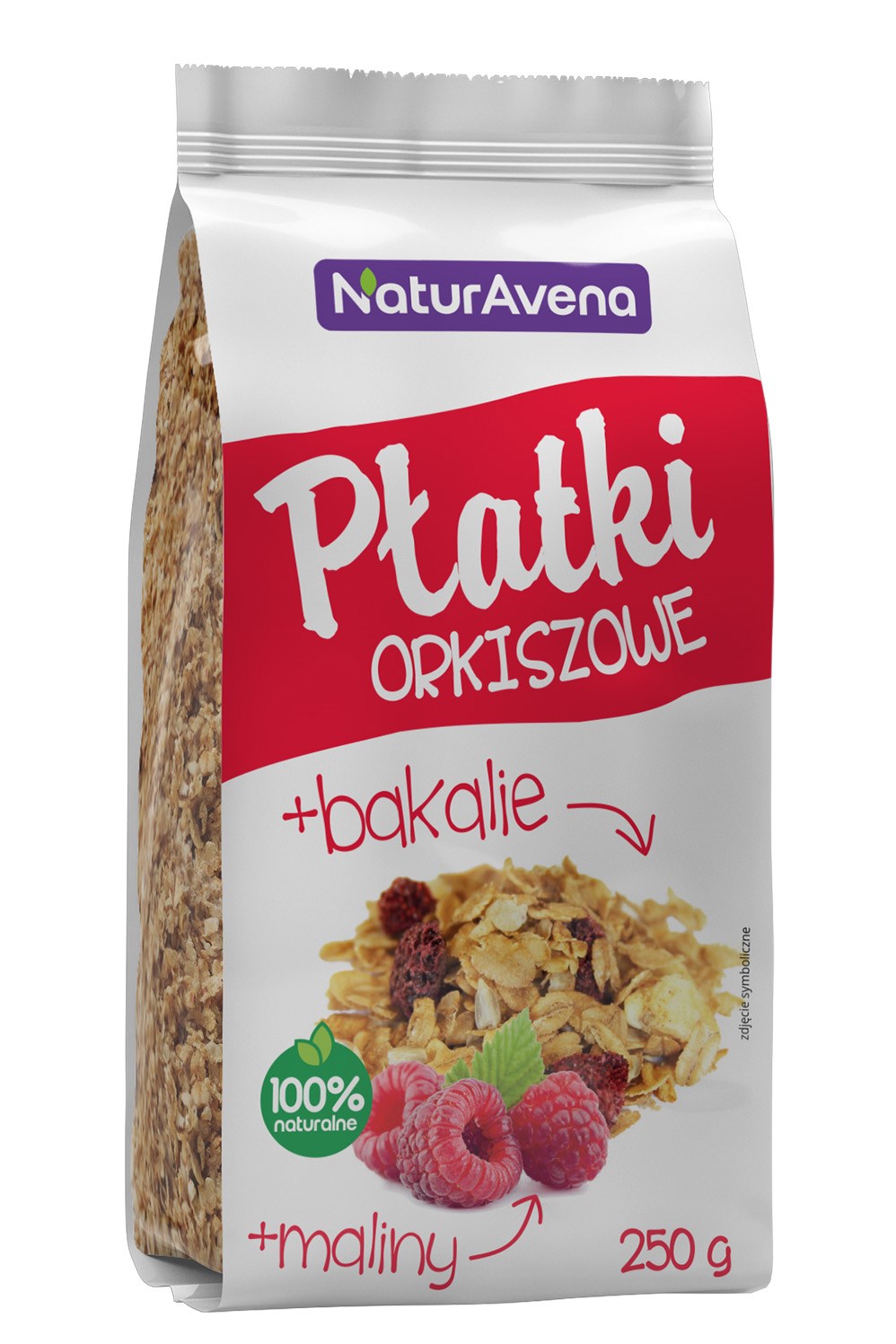 PŁATKI ORKISZOWE BŁYSKAWICZNE Z OWOCAMI TROPIKALNYMI, SŁONECZNIKIEM I MALINAMI 200 g - NATURAVENA - obrazek 2