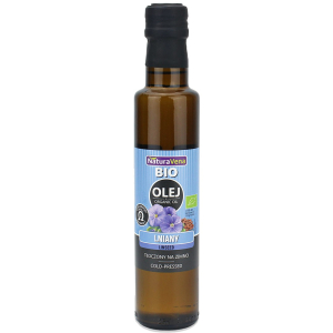 OLEJ LNIANY TŁOCZONY NA ZIMNO BIO 250 ml – NATURAVENA