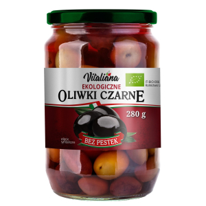OLIWKI CZARNE BEZ PESTEK W ZALEWIE BIO 280 g (150 g) – VITALIANA
