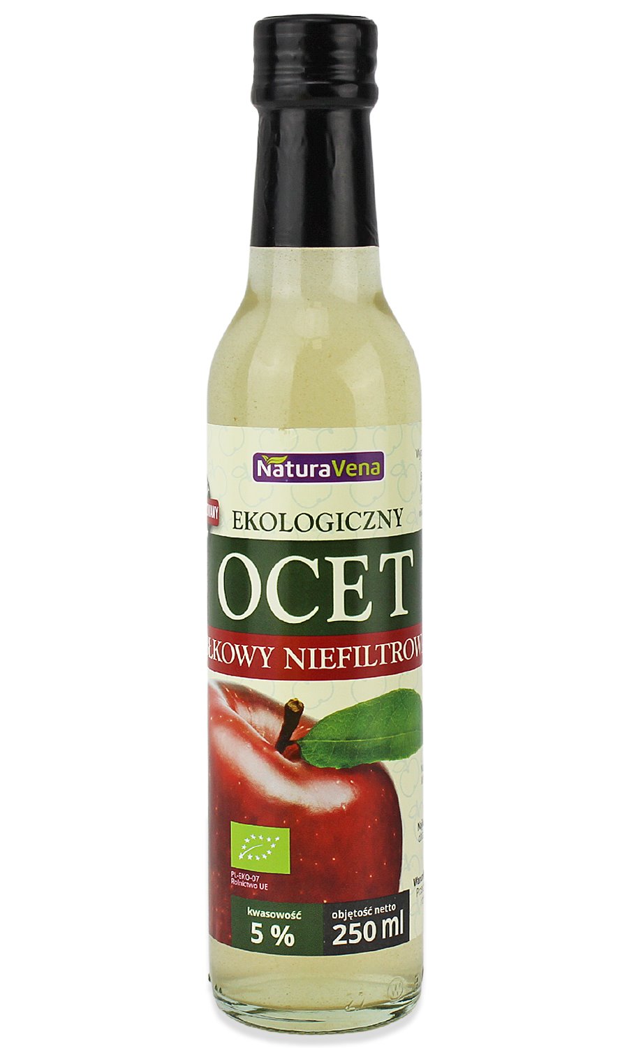 OCET JABŁKOWY 5 % NIEFILTROWANY BIO 250 ml - NATURAVENA - obrazek 2