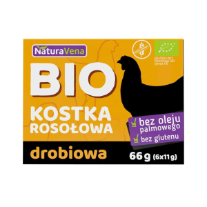 BULION – KOSTKI DROBIOWE BEZGLUTENOWE BIO (6 x 11 g) 66 g – NATURAVENA