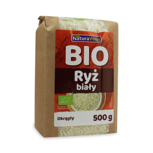 RYŻ BIAŁY OKRĄGŁY BIO 500 g – NATURAVENA