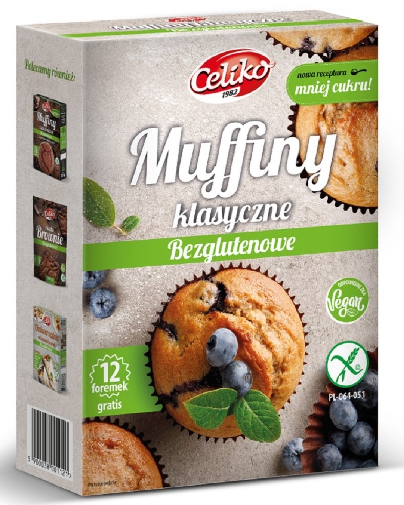 MIESZANKA NA MUFFINY KLASYCZNE BEZGLUTENOWA 280 g - CELIKO - obrazek 2