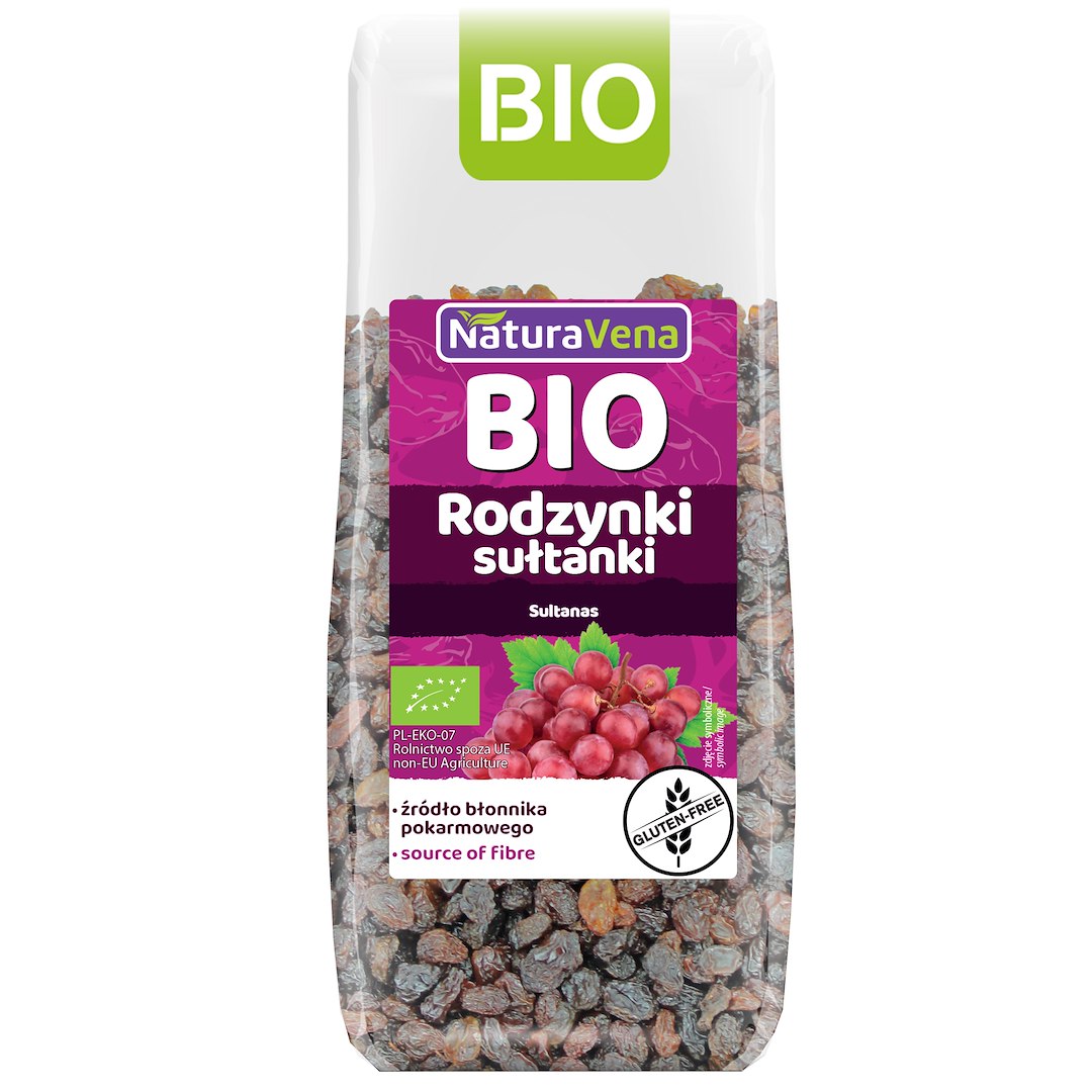 RODZYNKI SUŁTANKI BEZGLUTENOWE BIO 200 g - NATURAVENA - obrazek 2