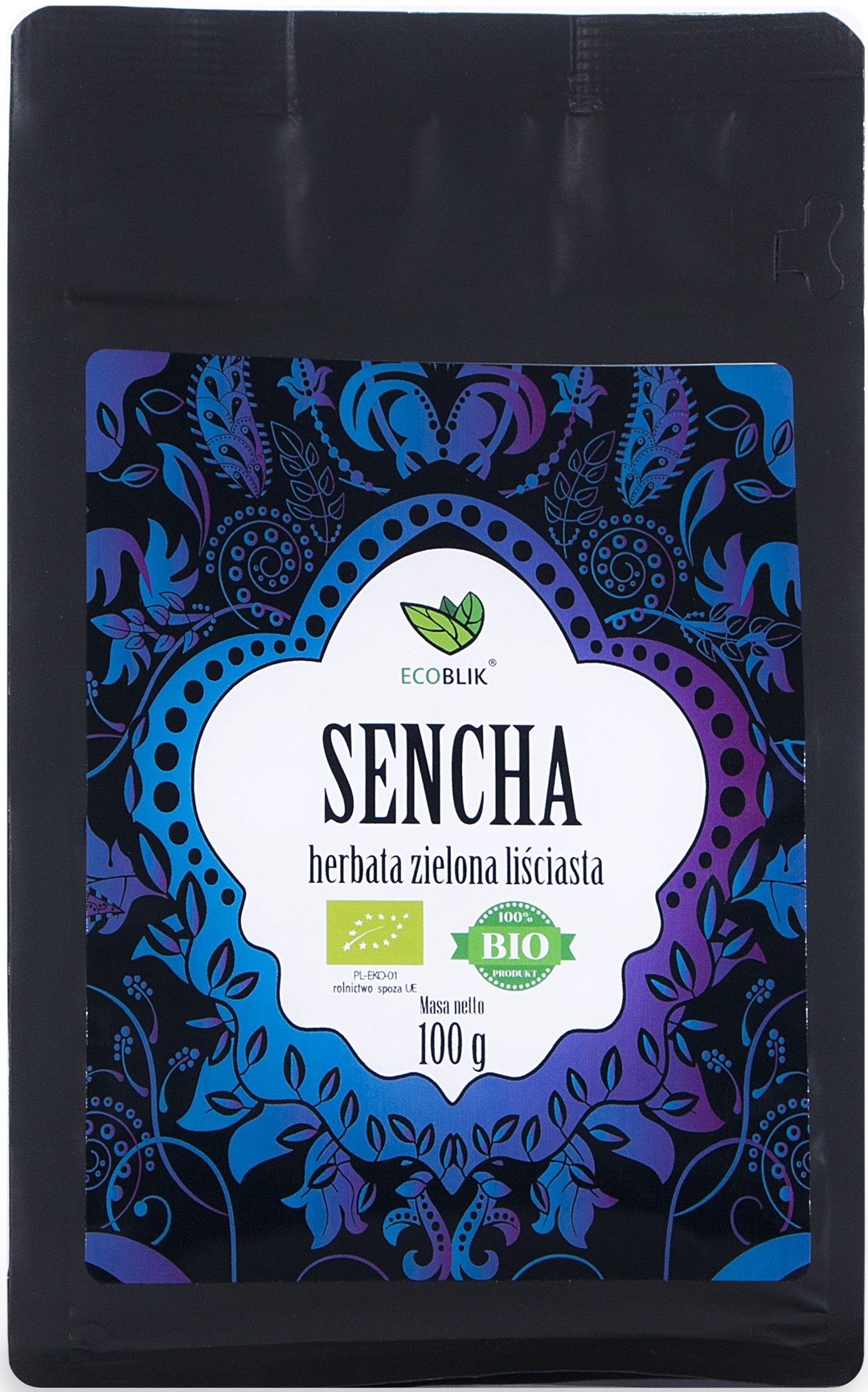 HERBATA ZIELONA LIŚCIASTA SENCHA BIO 100 g - ECOBLIK - obrazek 2