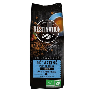 KAWA ZIARNISTA BEZKOFEINOWA ARABICA 100 % BIO 250 g – DESTINATION