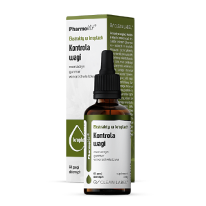 EKSTRAKTY W KROPLACH NA KONTROLĘ WAGI BEZGLUTENOWE 30 ml – PHARMOVIT (CLEAN LABEL)
