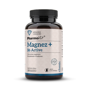 MAGNEZ + WITAMINA B6 ACTIV BEZGLUTENOWY 120 KAPSUŁEK – PHARMOVIT (CLASSIC)