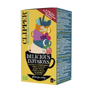 HERBATKA OWOCOWO – ZIOŁOWA MIX 5 SMAKÓW BIO (20 x 1,9 g) 38 g – CLIPPER