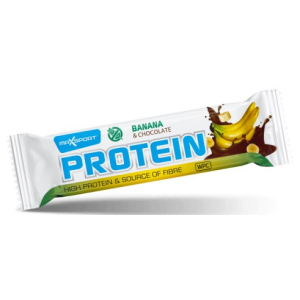 BATON PROTEINOWY BANANOWY W CZEKOLADZIE MLECZNEJ BEZGLUTENOWY 50 g – MAXSPORT
