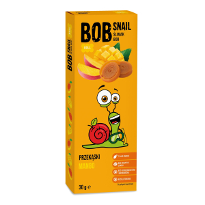 PRZEKĄSKA ROLL MANGO BEZ DODATKU CUKRÓW BEZGLUTENOWA 30 g – BOB SNAIL