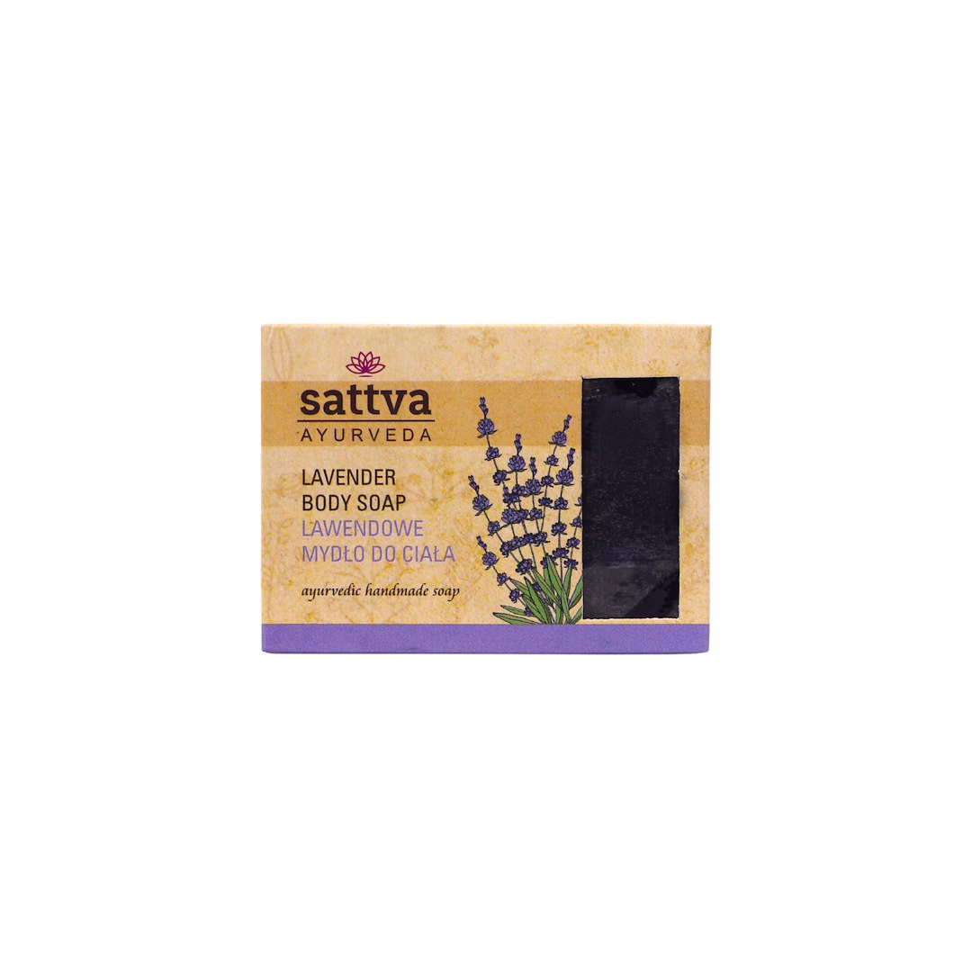MYDŁO W KOSTCE DO CIAŁA LAWENDA 125 g - SATTVA (AYURVEDA) - obrazek 2