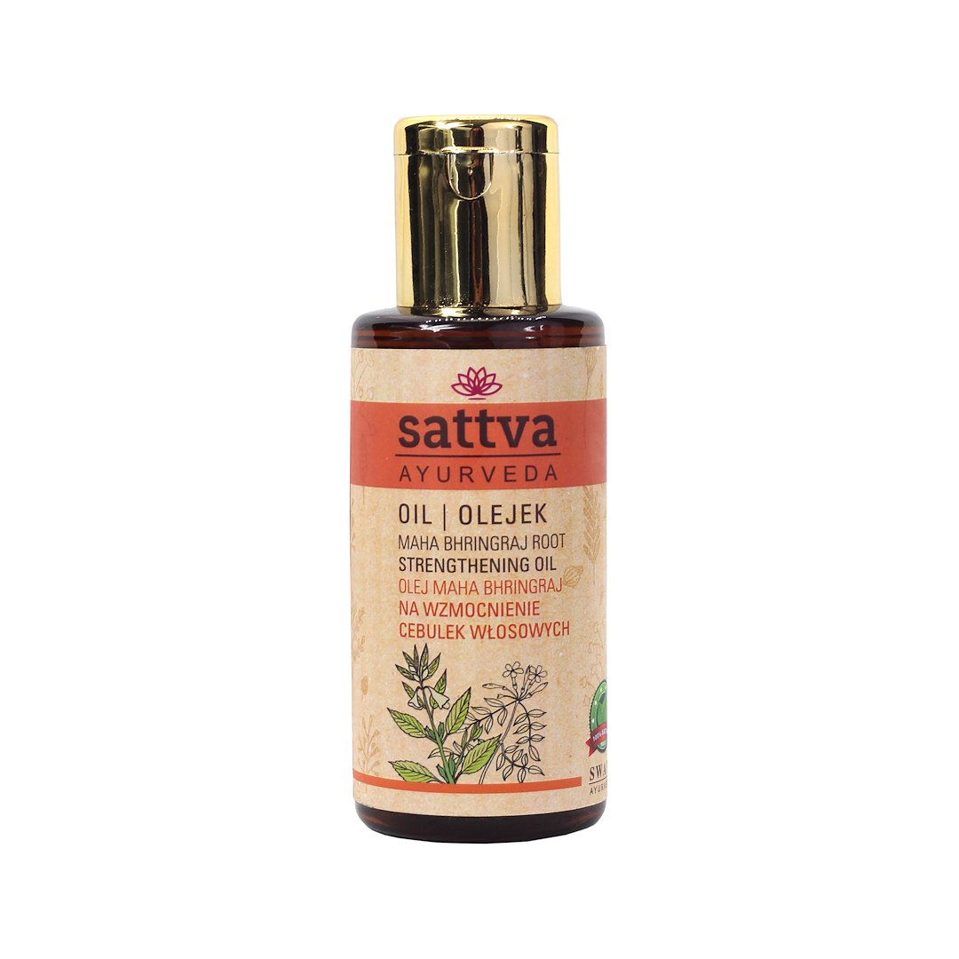OLEJEK DO WŁOSÓW WZMACNIAJĄCY CEBULKI MAHA BHRINGRAJ 100 ml - SATTVA (AYURVEDA) - obrazek 2