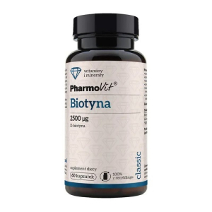 BIOTYNA (2500 mcg) BEZGLUTENOWA 60 KAPSUŁEK – PHARMOVIT (CLASSIC)