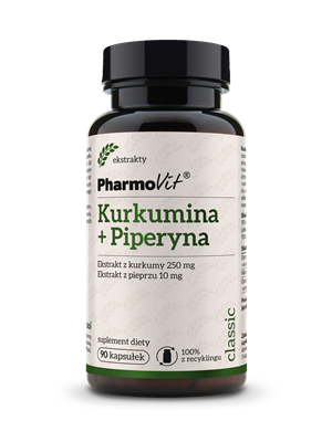 KURKUMINA + PIPERYNA BEZGLUTENOWE 90 KAPSUŁEK - PHARMOVIT (CLASSIC) - obrazek 2