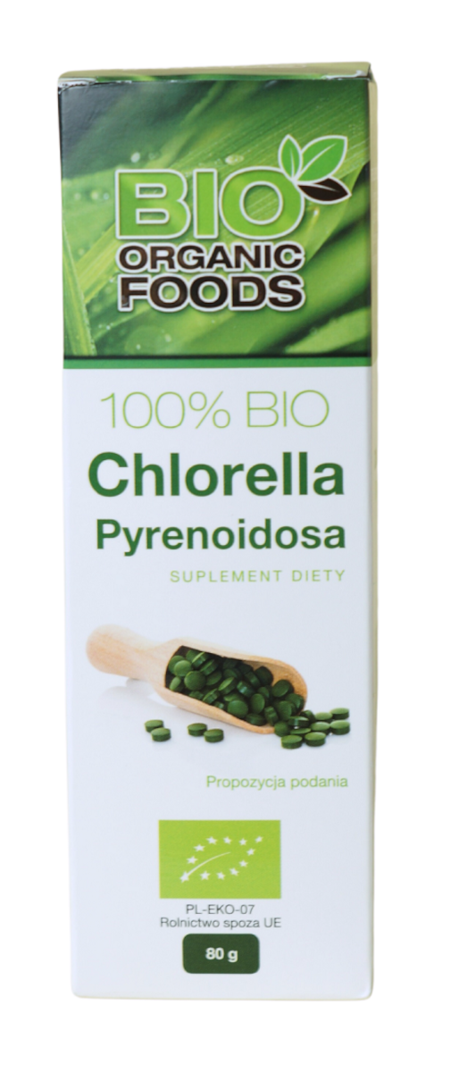 CHLORELLA PYRENOIDOSA BIO (250 mg) 320 TABLETEK - BIO ORGANIC FOODS - obrazek 2