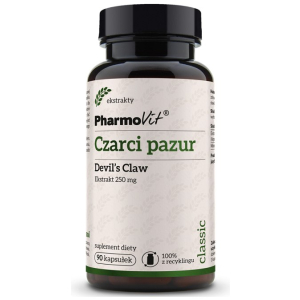 CZARCI PAZUR EKSTRAKT (250 mg) BEZGLUTENOWY 90 KAPSUŁEK – PHARMOVIT (CLASSIC)