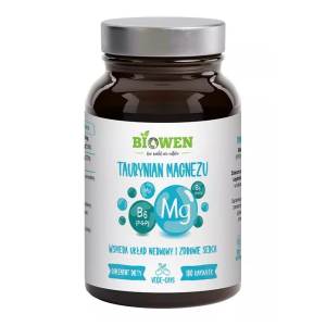 TAURYNIAN MAGNEZU + WITAMINA B6 100 KAPSUŁEK –  BIOWEN