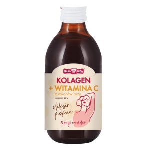 ELIKSIR PIĘKNA – KOLAGEN + WITAMINA C Z OWOCÓW RÓŻY 250 ml – POLSKA RÓŻA