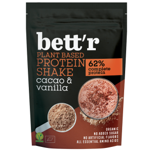 SHAKE PROTEINOWY KAKAO I WANILIA BEZ DODATKU CUKRÓW BIO 500 g – BETT’R