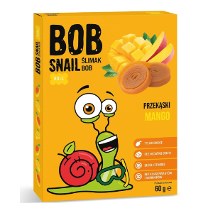 PRZEKĄSKA ROLL MANGO BEZ DODATKU CUKRÓW BEZGLUTENOWA 60 g – BOB SNAIL