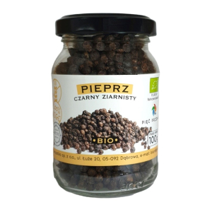 PIEPRZ CZARNY ZIARNISTY BEZGLUTENOWY BIO 100 g – PIĘĆ PRZEMIAN
