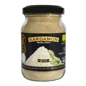 KARDAMON MIELONY BEZGLUTENOWY BIO 60 g – PIĘĆ PRZEMIAN