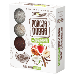 KULKI OWOCOWO – ORZECHOWE BEZ DODATKU CUKRÓW (12 x 12 g) 144 g – PORCJA DOBRA