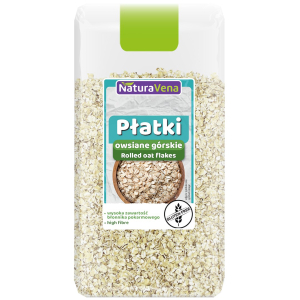PŁATKI OWSIANE GÓRSKIE BEZGLUTENOWE 300 g – NATURAVENA