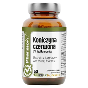 KONICZYNA CZERWONA EKSTRAKT (500 mg) BEZGLUTENOWY 60 KAPSUŁEK – PHARMOVIT (CLEAN LABEL)