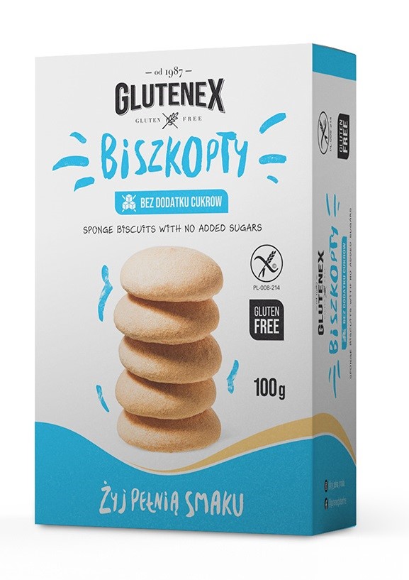 BISZKOPTY BEZ DODATKU CUKRÓW BEZGLUTENOWE 100 g - GLUTENEX - obrazek 2