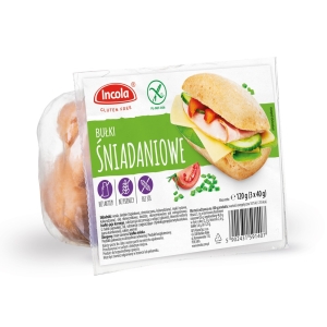 BUŁKI ŚNIADANIOWE BEZGLUTENOWE (3 szt.) 120 g – INCOLA